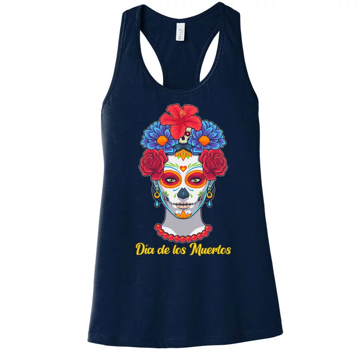 Celebrating Dia De Los Muertos Day Of The Day Women's Racerback Tank