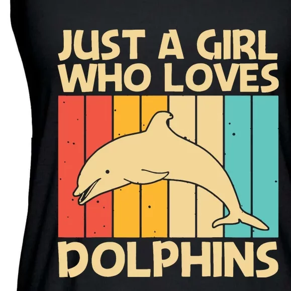 Cool Dolphin Design For Ocean Animal Dolphin Lover Ladies Essential Flowy Tank