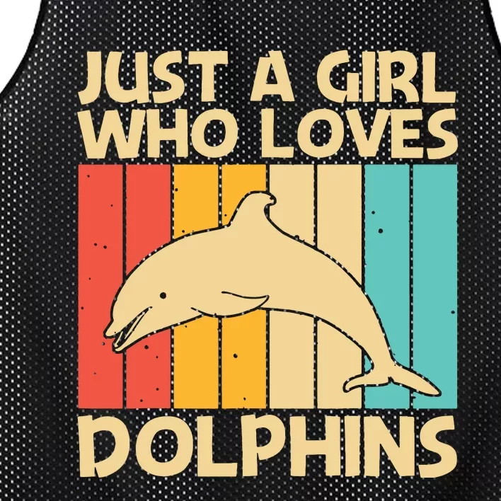 Cool Dolphin Design For Ocean Animal Dolphin Lover Mesh Reversible Basketball Jersey Tank