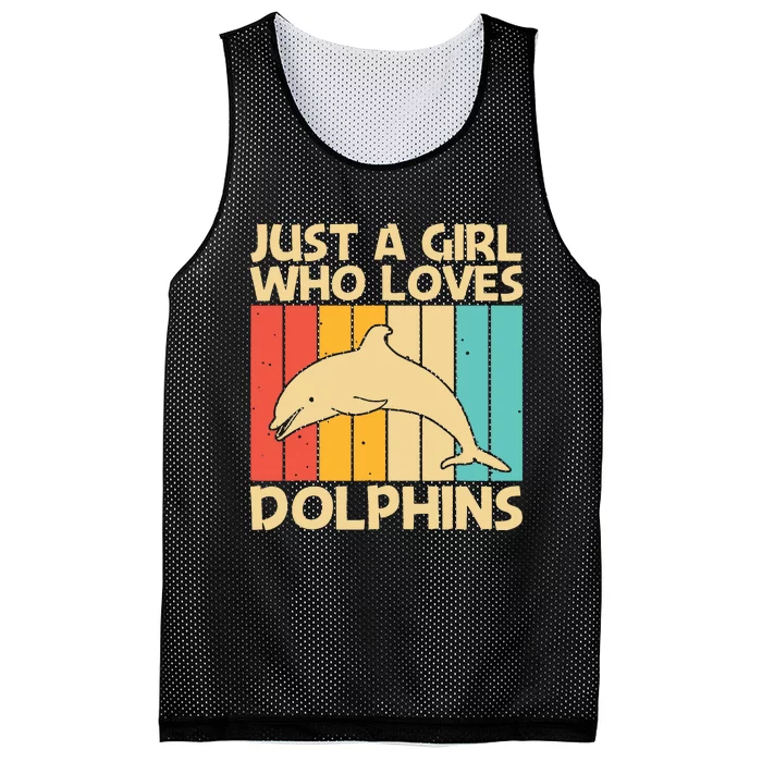 Cool Dolphin Design For Ocean Animal Dolphin Lover Mesh Reversible Basketball Jersey Tank