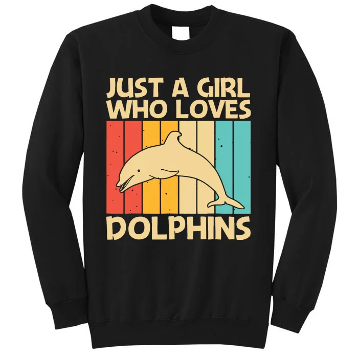 Cool Dolphin Design For Ocean Animal Dolphin Lover Tall Sweatshirt