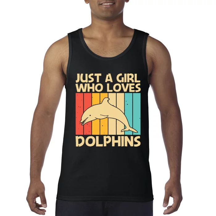 Cool Dolphin Design For Ocean Animal Dolphin Lover Tank Top