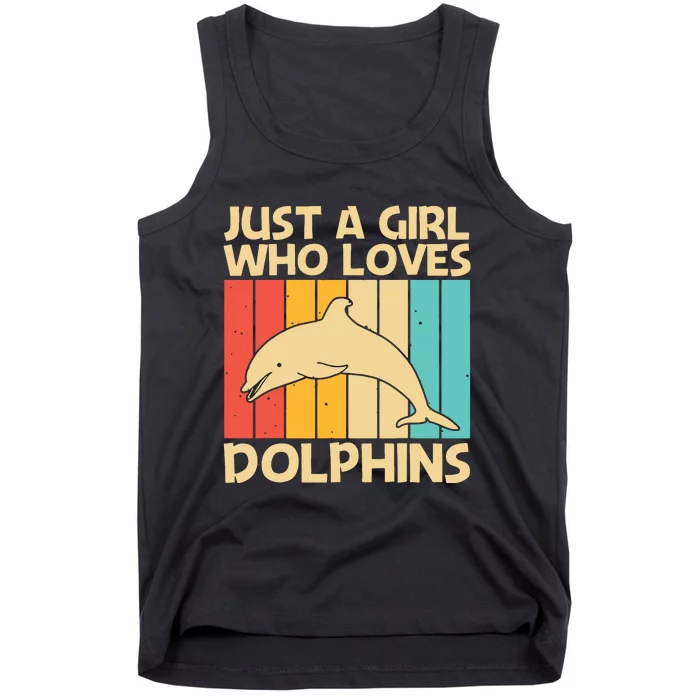 Cool Dolphin Design For Ocean Animal Dolphin Lover Tank Top