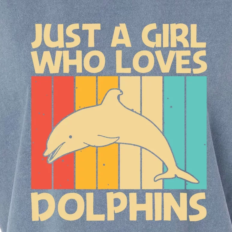 Cool Dolphin Design For Ocean Animal Dolphin Lover Garment-Dyed Women's Muscle Tee