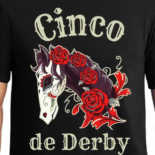 Cinco de Derby Horse Racing Pajama Set