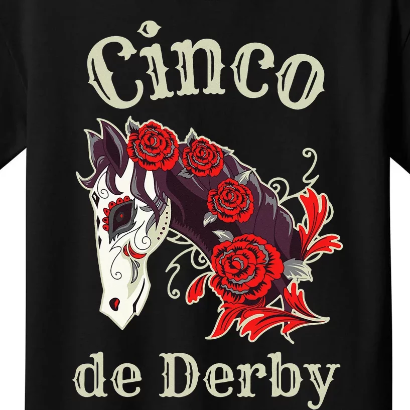 Cinco de Derby Horse Racing Kids T-Shirt