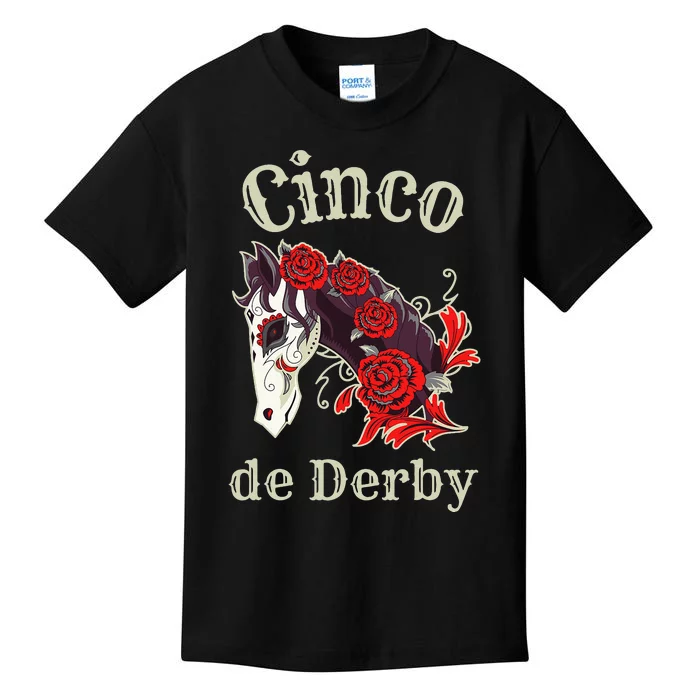 Cinco de Derby Horse Racing Kids T-Shirt