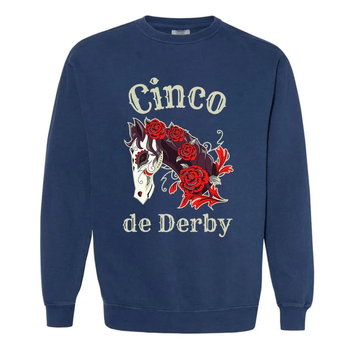 Cinco de Derby Horse Racing Garment-Dyed Sweatshirt