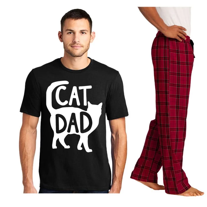 Cat Dad Daddy Cat Lovers Father's Day Gift Pajama Set