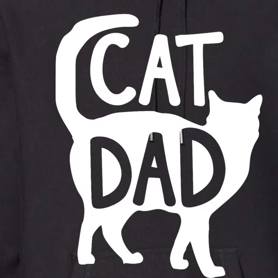 Cat Dad Daddy Cat Lovers Father's Day Gift Premium Hoodie