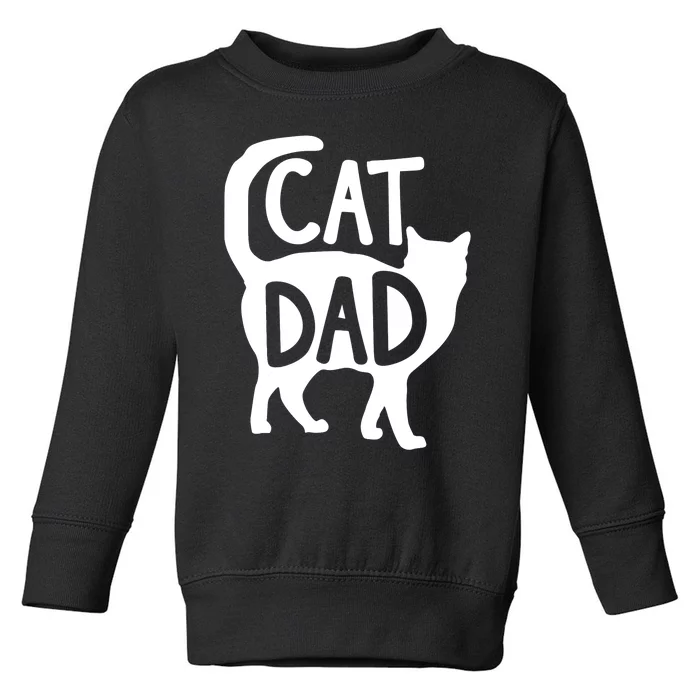 Cat Dad Daddy Cat Lovers Father's Day Gift Toddler Sweatshirt