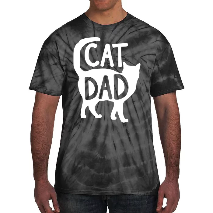 Cat Dad Daddy Cat Lovers Father's Day Gift Tie-Dye T-Shirt