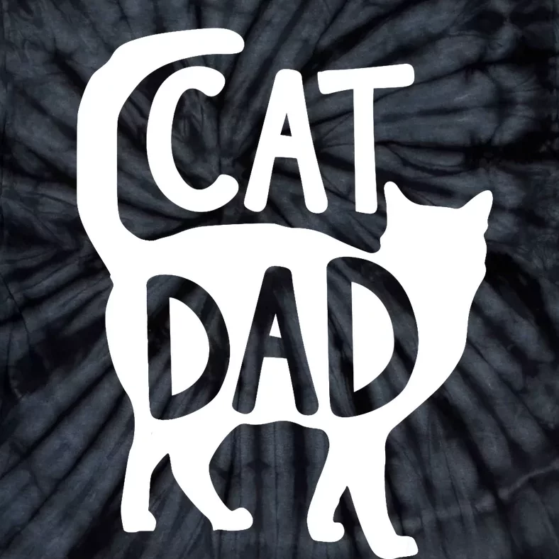 Cat Dad Daddy Cat Lovers Father's Day Gift Tie-Dye T-Shirt