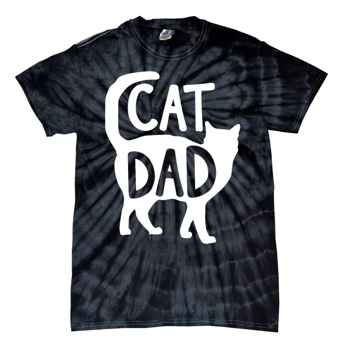 Cat Dad Daddy Cat Lovers Father's Day Gift Tie-Dye T-Shirt