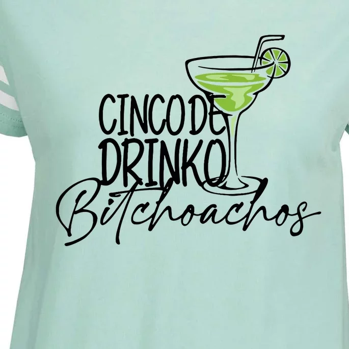 Cinco De Drinko Bitchachos Funny Cinco De Mayo Drinking Enza Ladies Jersey Football T-Shirt