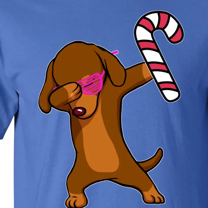 Christmas Dabbing Dachshund Puppy Dog Candy Cane Dance Gift Tall T-Shirt