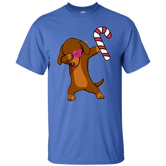 Christmas Dabbing Dachshund Puppy Dog Candy Cane Dance Gift Tall T-Shirt