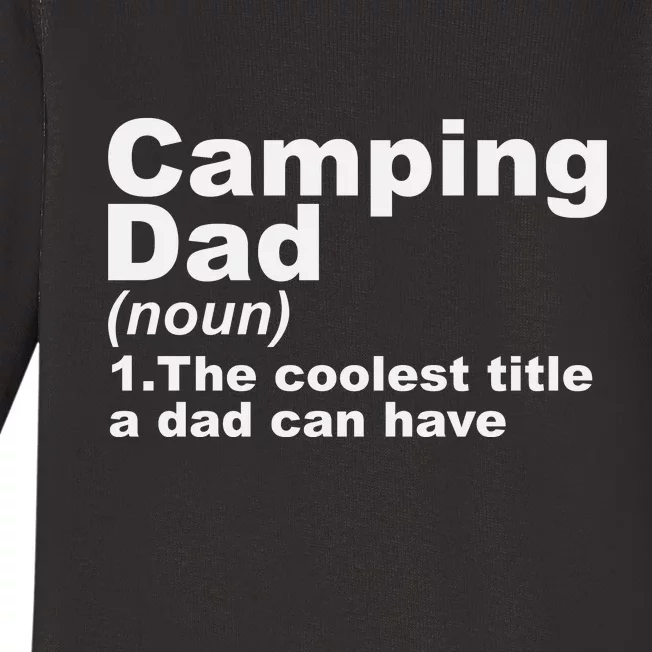 Camping Dad Definition Funny Hiking Adventure Fathers Day Gift Baby Long Sleeve Bodysuit