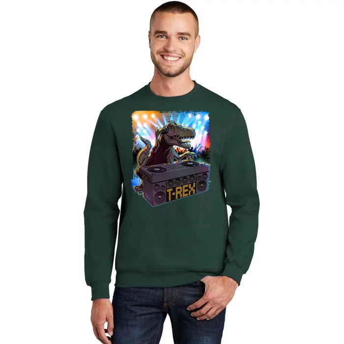 Cool DJ Dance Party TRex Dinosaur Sweatshirt