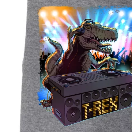 Cool DJ Dance Party TRex Dinosaur Doggie 3-End Fleece Hoodie