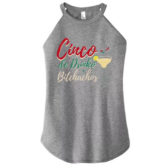 Cinco De Drinko Bitchachos Funny Drinking Mexican Women’s Perfect Tri Rocker Tank