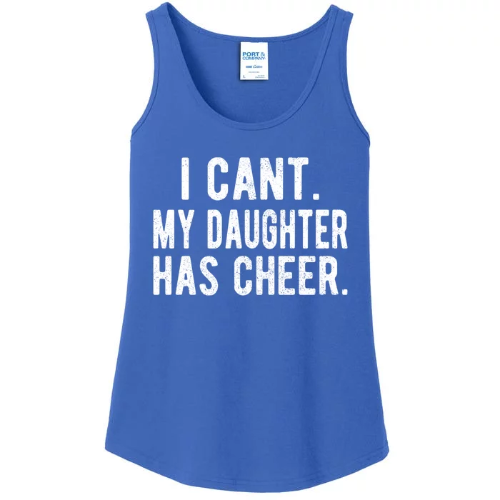 Cheer Dad Daughter Cheerleading Father's Day Cheerleader Gift Ladies Essential Tank