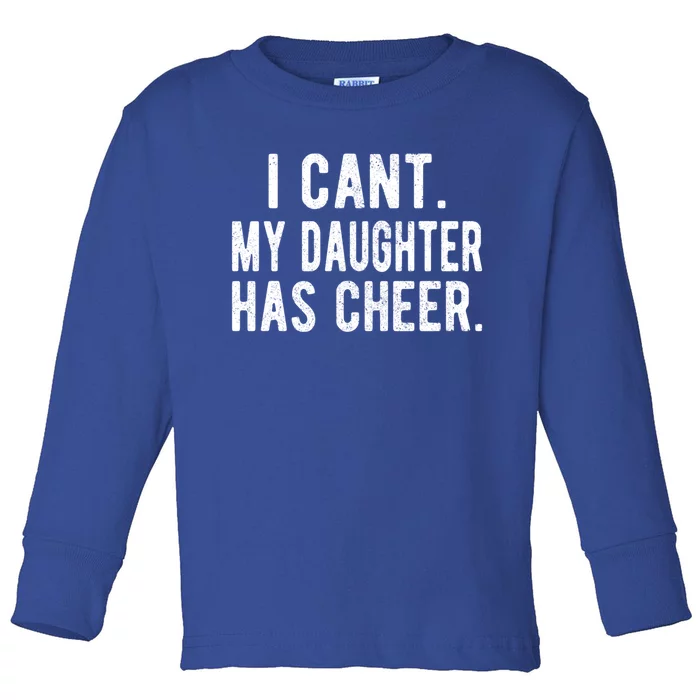 Cheer Dad Daughter Cheerleading Father's Day Cheerleader Gift Toddler Long Sleeve Shirt