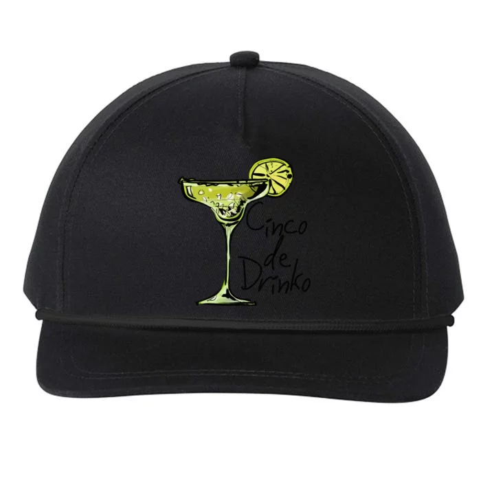 Cinco De Drinko Funny Cinco De Mayo Snapback Five-Panel Rope Hat