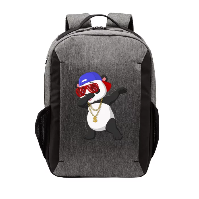 Cool Dabbing Dancing Panda Wearing Sunglasses Hat Necklace Funny Gift Vector Backpack