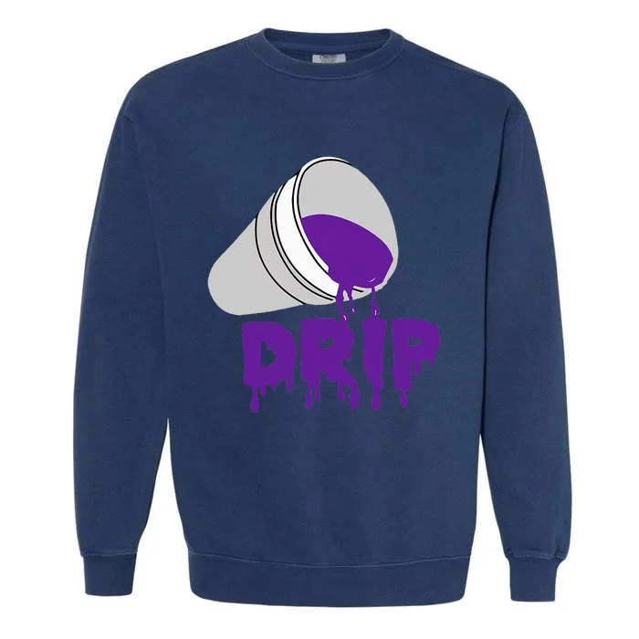 Codeine Dream Drip Purple Hip Hop Rap Social Media Garment-Dyed Sweatshirt