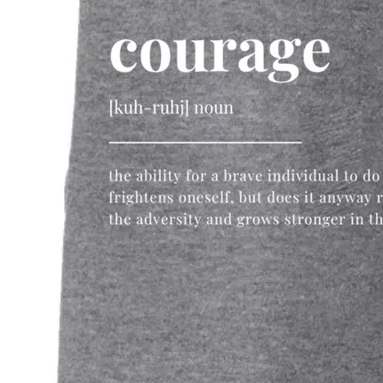 Courage Definition Dictionary Design Cute Gift Doggie 3-End Fleece Hoodie