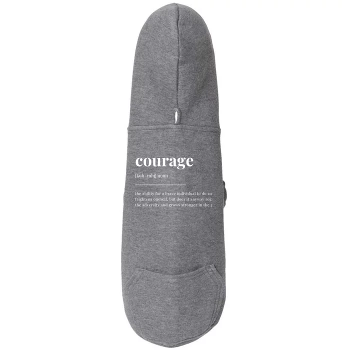 Courage Definition Dictionary Design Cute Gift Doggie 3-End Fleece Hoodie