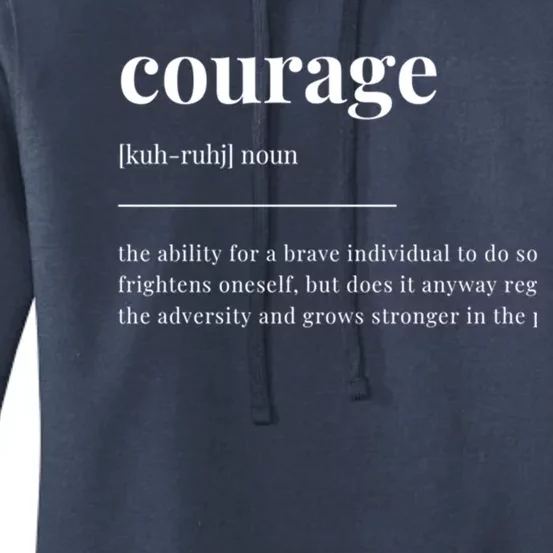 Courage Definition Dictionary Design Cute Gift Women's Pullover Hoodie