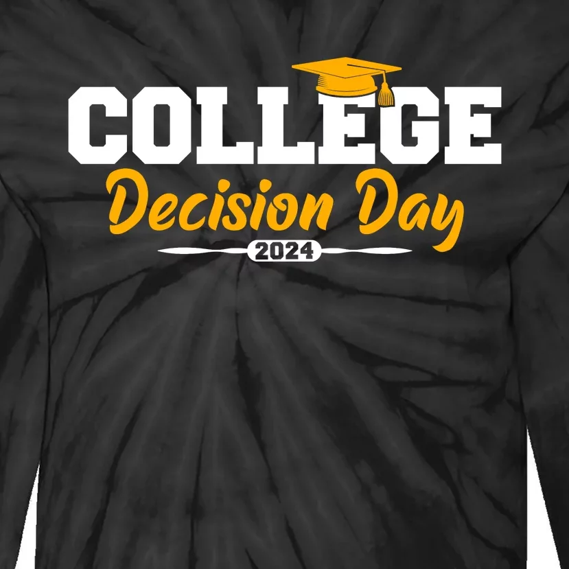 College Decision Day College Reveal Party Acceptance Student Tie-Dye Long Sleeve Shirt