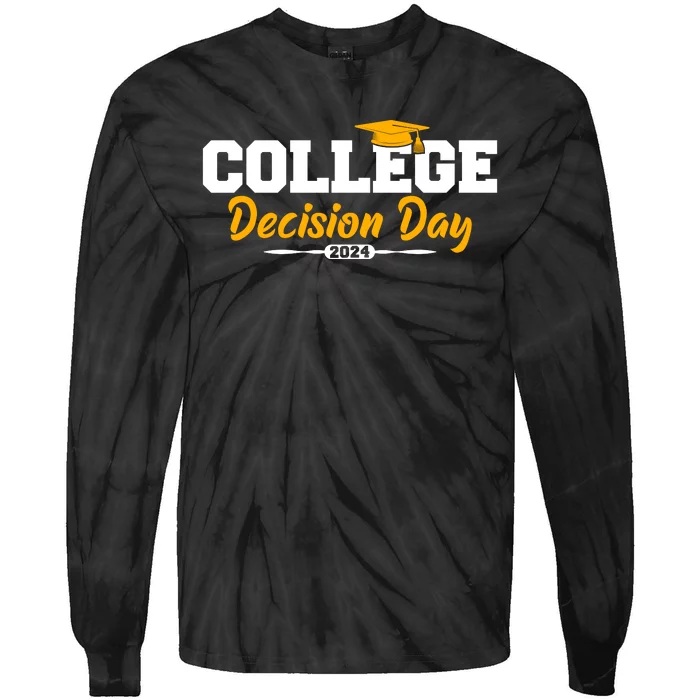 College Decision Day College Reveal Party Acceptance Student Tie-Dye Long Sleeve Shirt