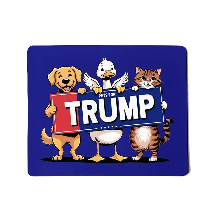 Cat Duck Dog Pets For Trump Mousepad