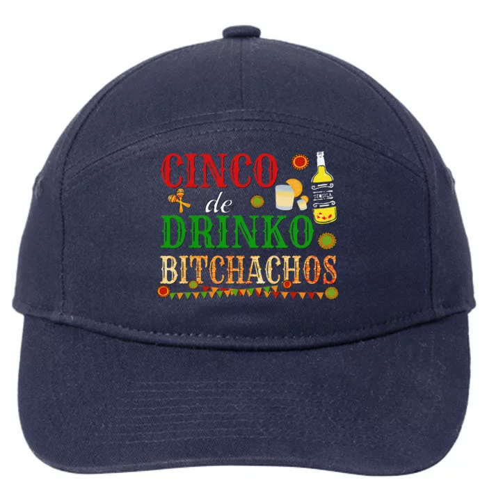 Cinco De Drinko Bitchachos Drinking 7-Panel Snapback Hat