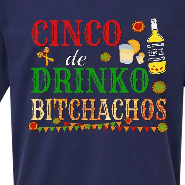 Cinco De Drinko Bitchachos Drinking Sueded Cloud Jersey T-Shirt