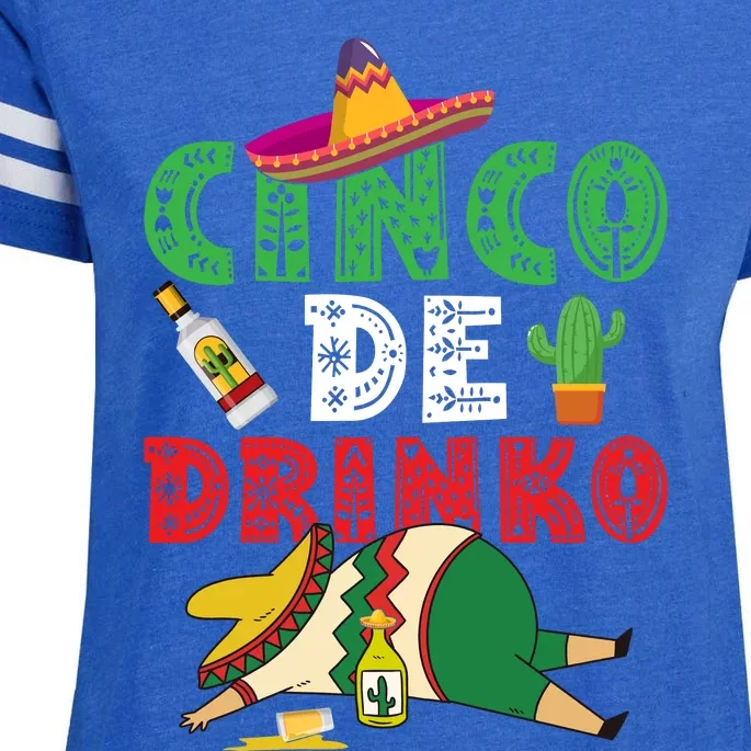 CINCO DE DRINKO Funny CINCO DE MAYO Enza Ladies Jersey Football T-Shirt