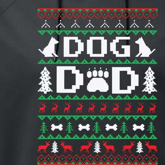 Christmas Dog Dad Shirts For Ugly Xmas Sweater Gifts Dogs Performance Fleece Hoodie