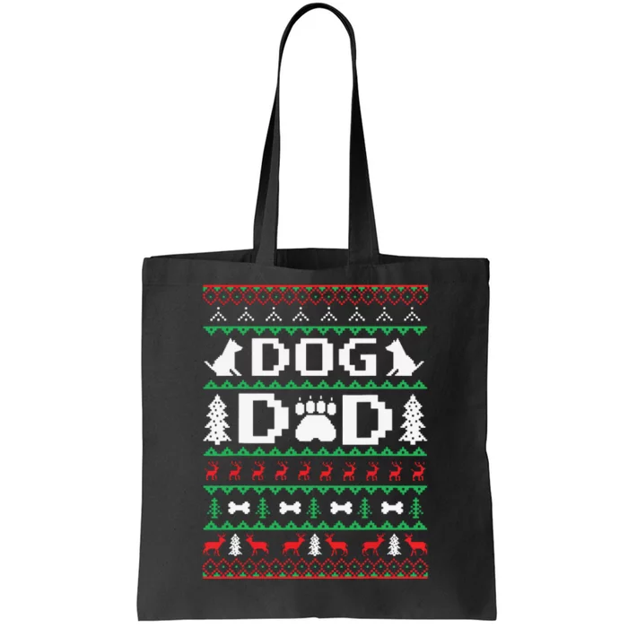 Christmas Dog Dad Shirts For Ugly Xmas Sweater Gifts Dogs Tote Bag