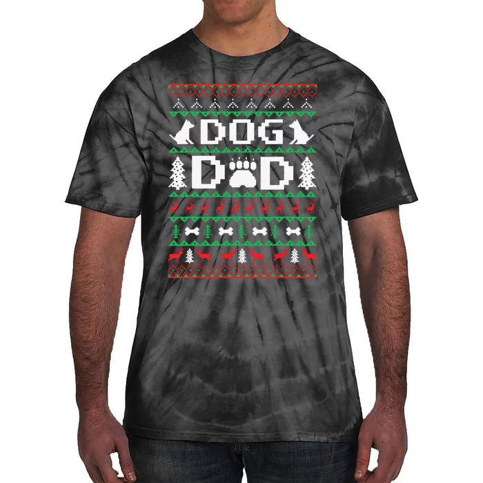 Christmas Dog Dad Shirts For Ugly Xmas Sweater Gifts Dogs Tie-Dye T-Shirt