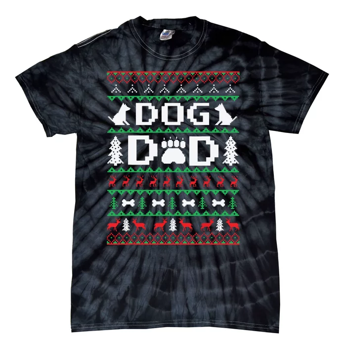 Christmas Dog Dad Shirts For Ugly Xmas Sweater Gifts Dogs Tie-Dye T-Shirt