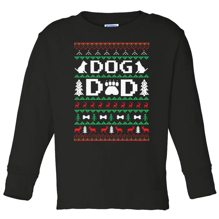 Christmas Dog Dad Shirts For Ugly Xmas Sweater Gifts Dogs Toddler Long Sleeve Shirt