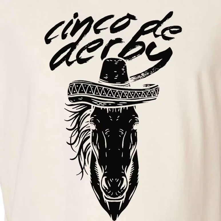 Cinco De Derby Mayo Sombrero Horse Race Kentucky Party Garment-Dyed Women's Muscle Tee