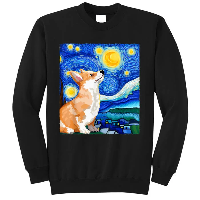 Corgi Dog Dog Lover Starry Night Dog Corgi Sweatshirt