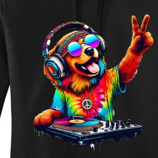 Colourful Dog DJ Women's Pullover Hoodie