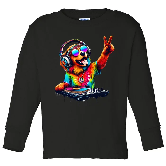 Colourful Dog DJ Toddler Long Sleeve Shirt