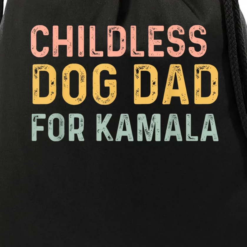 Childless Dog Dad For Kamala Harris 2024 Drawstring Bag