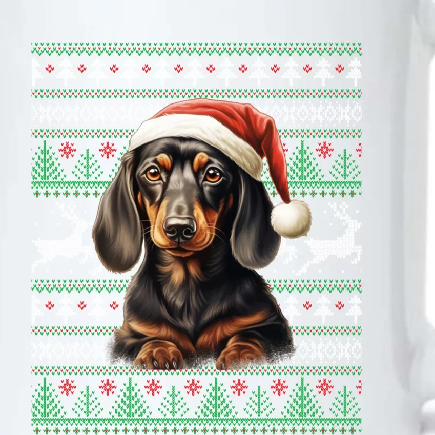 Christmas Dachshund Dog Ugly Holiday Sweater Doxie Wiener Cute Gift Black Color Changing Mug